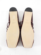 Gucci Ancora Burgundy Red Mesh Horsebit Ballerina Ballet Flats - 36.5