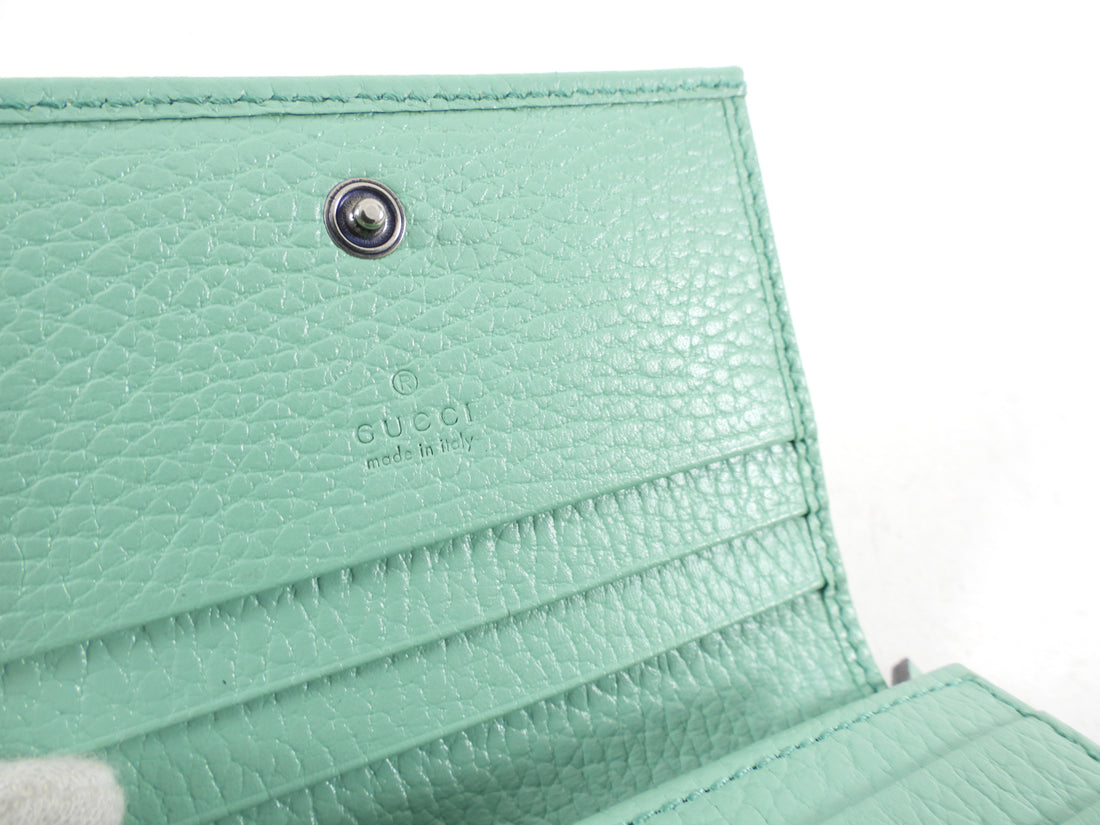 Gucci Mint Green Small Bifold Compact Wallet1