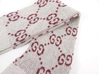 Gucci Silver Burgundy Metallic Lame GG Socks - M (7-9)