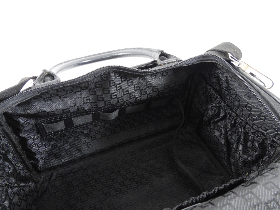 Gucci Vintage Early 2000's Black Nylon Beauty Case Bag