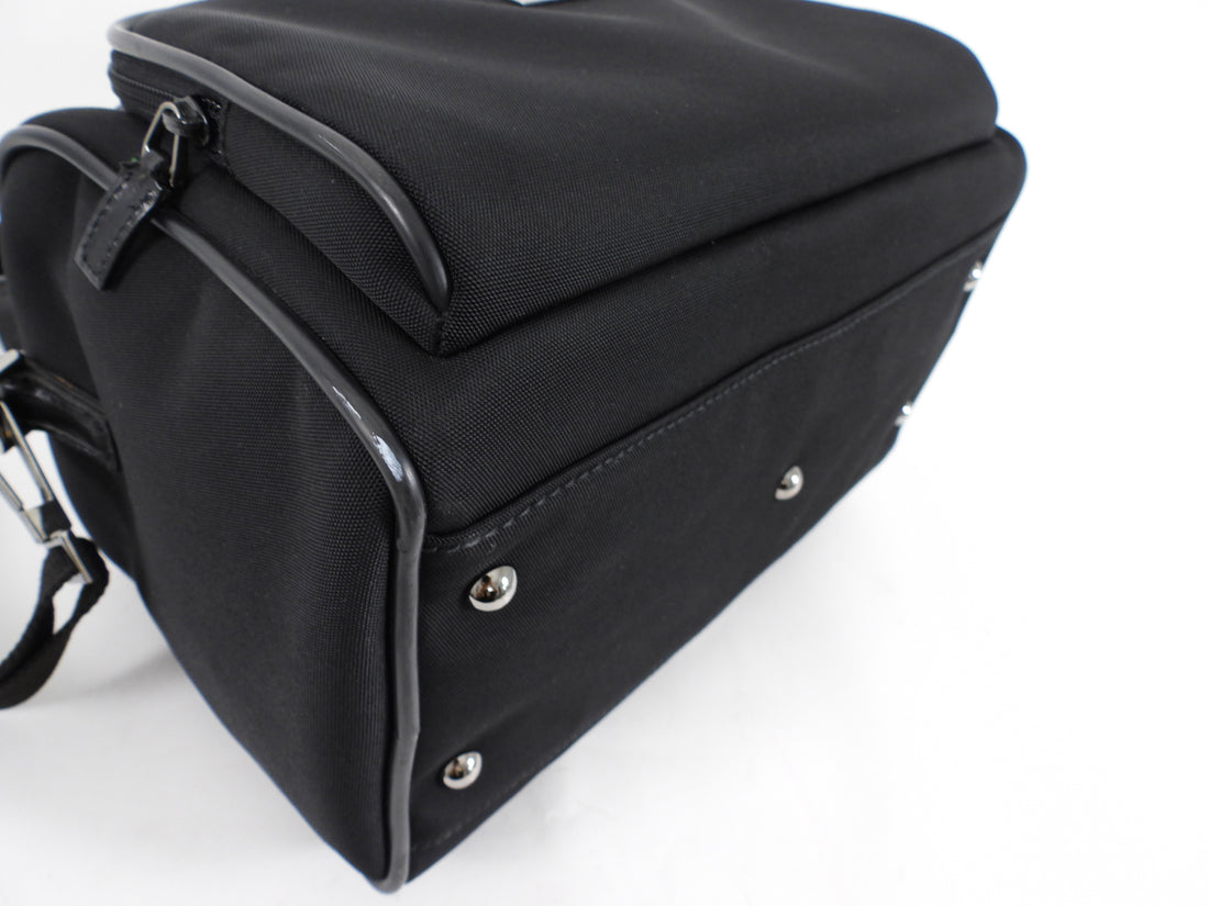 Gucci Vintage Early 2000's Black Nylon Beauty Case Bag