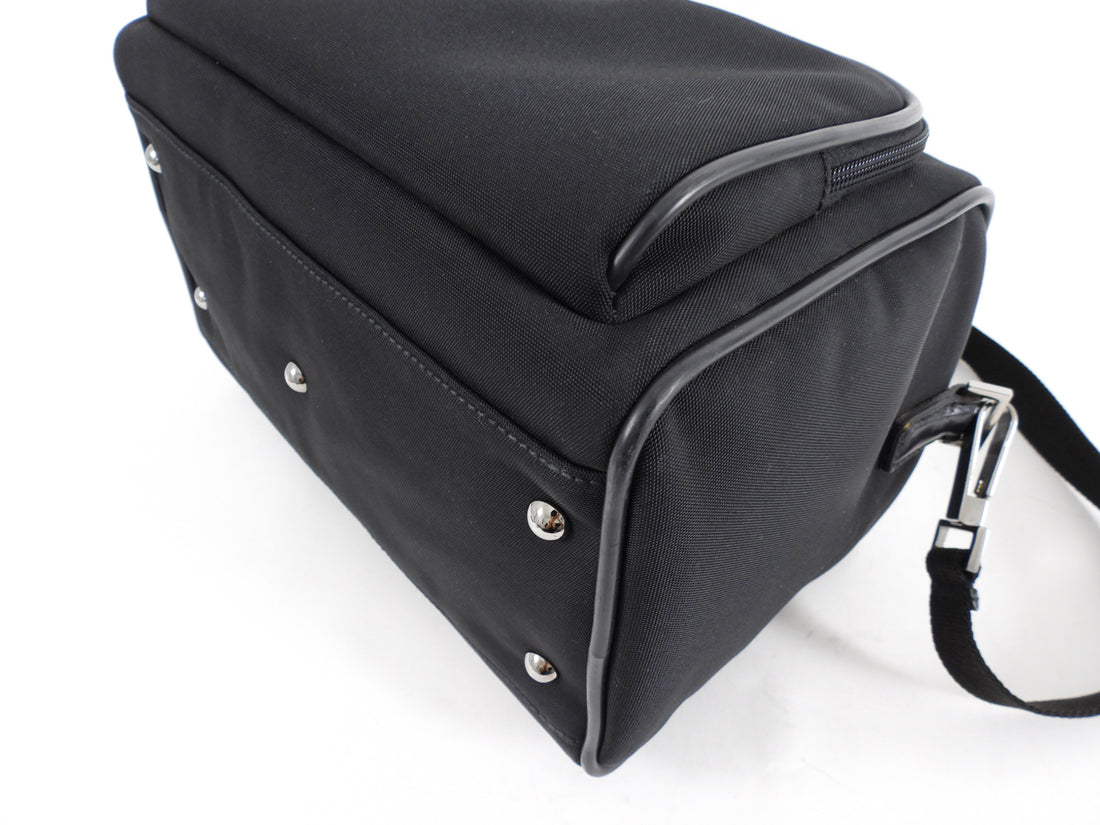 Gucci Vintage Early 2000's Black Nylon Beauty Case Bag