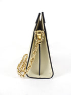 Gucci Ivory Leather Web Stripe GG Ophidia Chain Clutch Bag