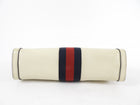 Gucci Ivory Leather Web Stripe GG Ophidia Chain Clutch Bag