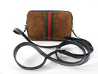 Gucci Brown Suede Ophidia Mini Crossbody Bag