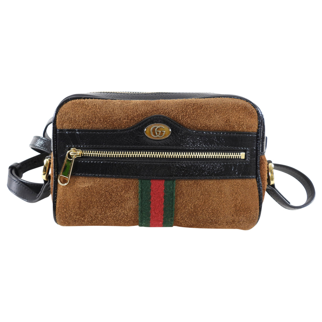 Gucci Brown Suede Ophidia Mini Crossbody Bag