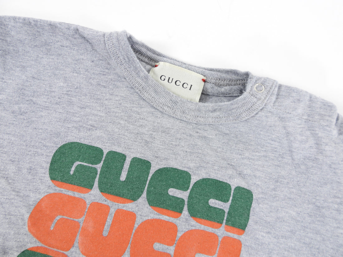 Gucci Baby Grey Logo T Shirt - 12 / 18M