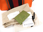 Gucci Interlocking G Orange Striped Web Canvas Tote Bag