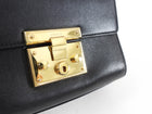 Gucci Small Black Smooth Leather Padlock Chain Bag