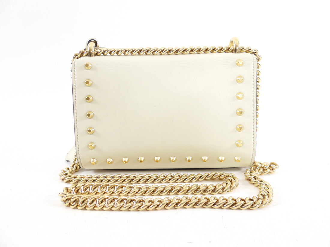 Gucci Small Ivory Pearly Padlock Chain Bag