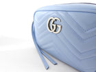 Gucci Light Blue Matelasee Marmont Mini Crossbody Camera Bag