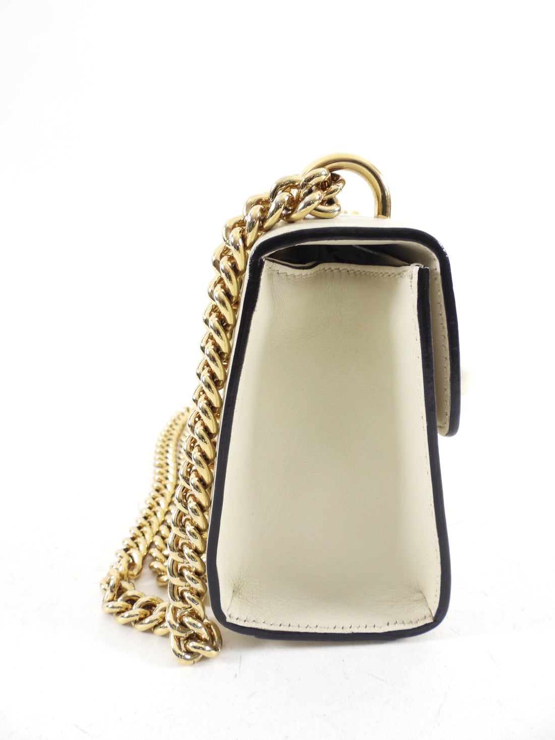 Gucci Small Ivory Pearly Padlock Chain Bag