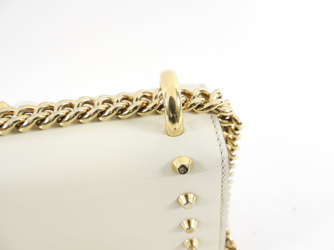 Gucci Small Ivory Pearly Padlock Chain Bag