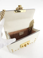 Gucci Small Ivory Pearly Padlock Chain Bag