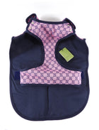 Gucci Pink and Black Monogram Canvas and Leather Dog Trench Coat - L