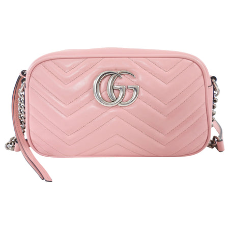 Gucci Pink Matelasse Quilted GG Camera Crossbody Bag