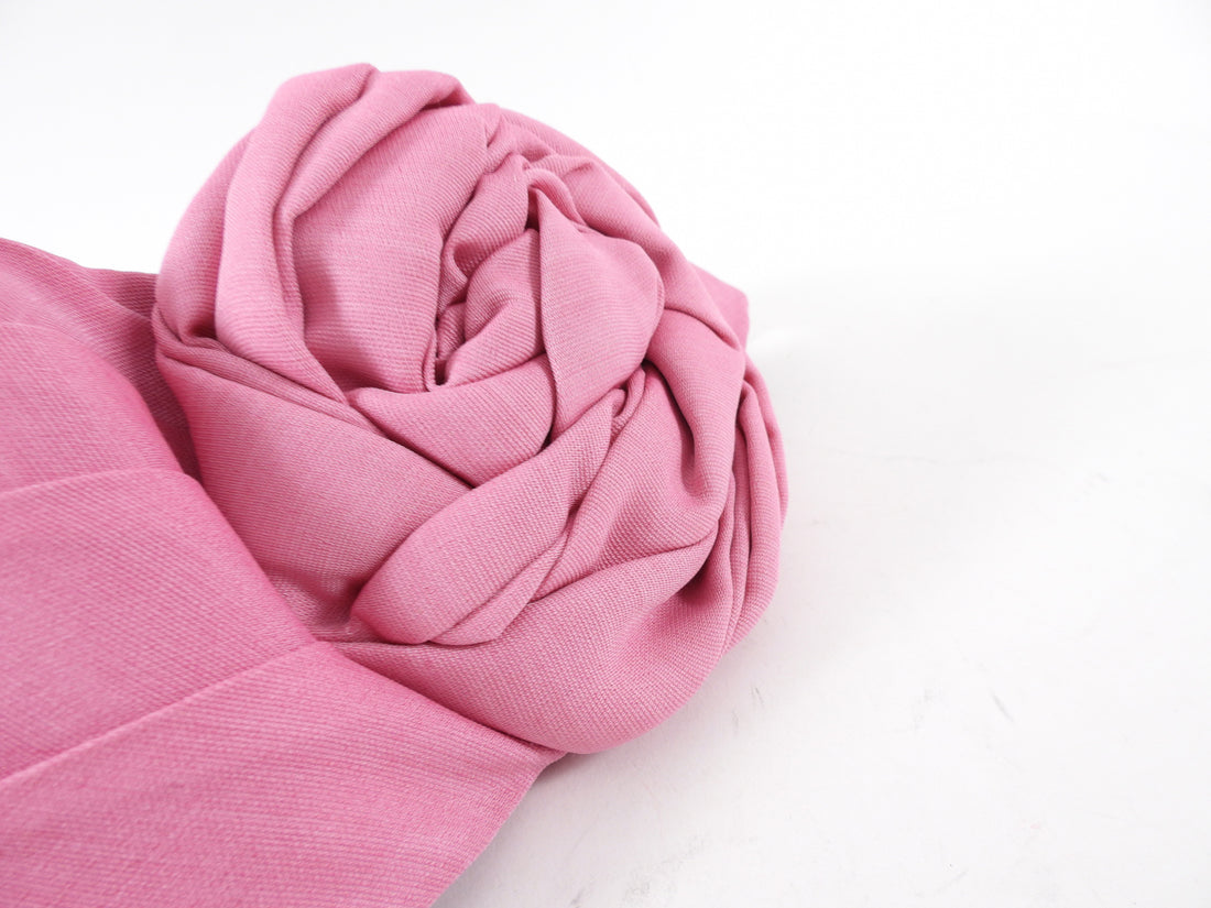 Gucci Pink Rosette Fabric Headband / Open Hat - M 57
