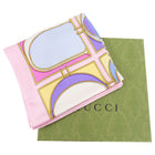 Gucci Pink 90cm Silk Letters Scarf