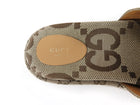 Gucci Brown Monogram Canvas GG Flatform Slide Sandal - 40