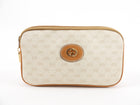 Gucci Vintage 1980's Coated Canvas Small Zip Pouch