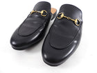 Gucci Black Leather Princetown Slippers - USA 7.5