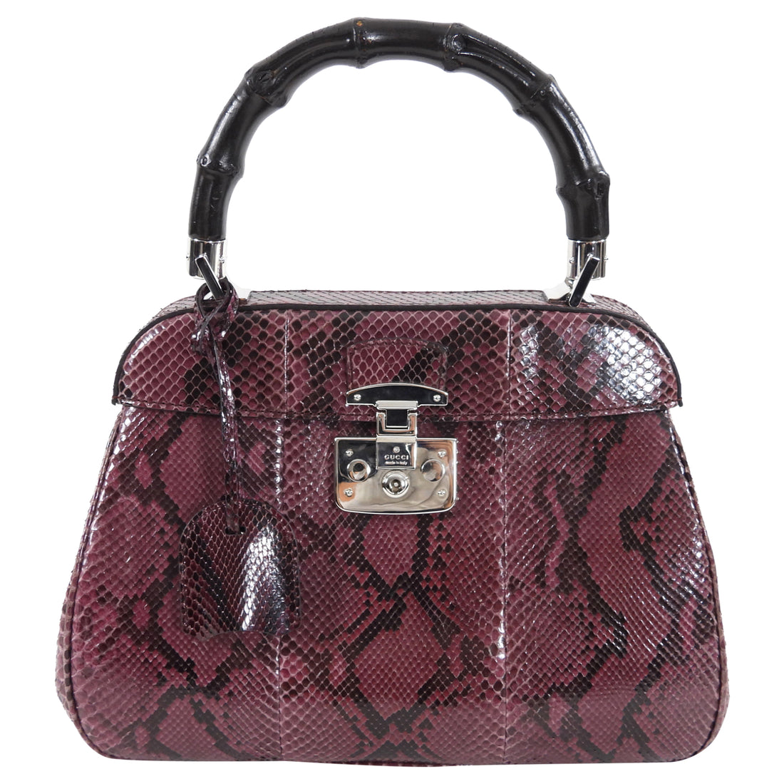 Purple Python Handbag Gucci AW2013 Purple Python Bamboo Lady Lock Bag – I MISS YOU VINTAGE