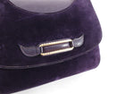 Gucci Vintage circa 1970's Purple Suede Shoulder Bag