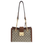 Gucci Small Brown Monogram Supreme Padlock Shoulder Bag