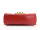 Gucci Small Red Leather Guccissima Padlock Chain Bag