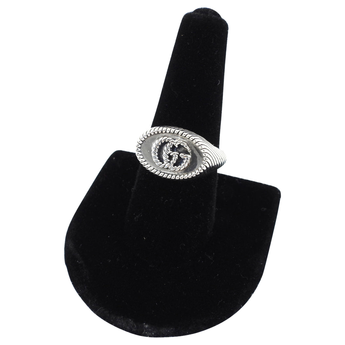 Gg Ring Gucci Sterling Silver GG Signet Ring - USA 9-1/4 – I MISS YOU VINTAGE