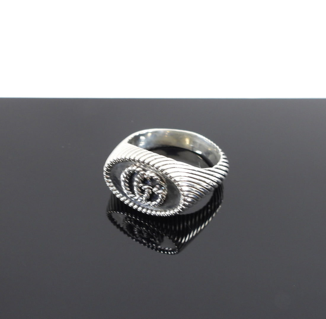 Gg Ring Gucci Sterling Silver GG Signet Ring - USA 9-1/4 – I MISS YOU VINTAGE
