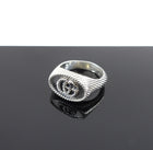 Gucci Sterling Silver GG Signet Ring - USA 9-1/4