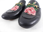 Gucci Foral Roses Embroidery Princetown Slipper Black - 39/ 8