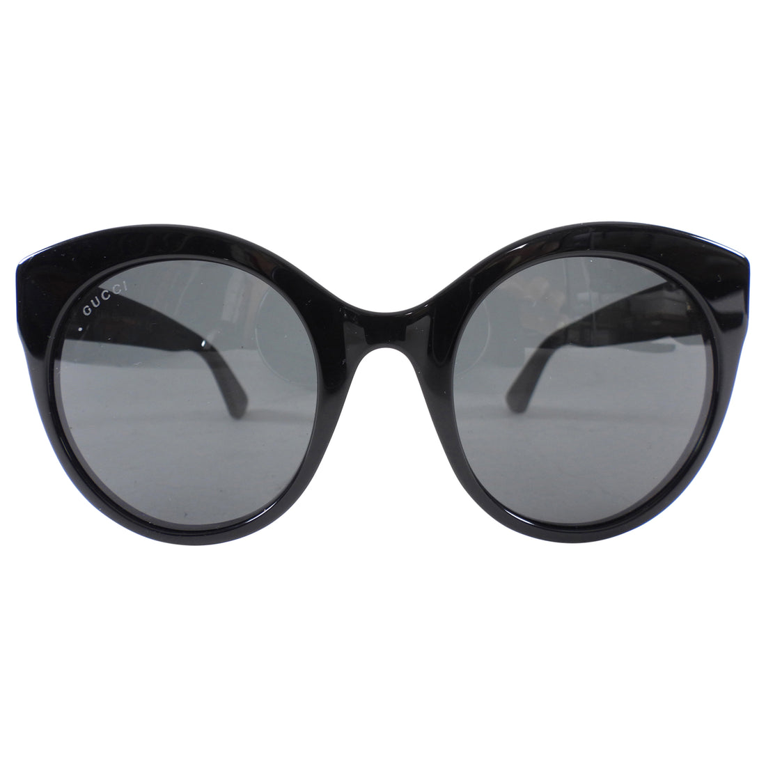 Gucci Black Acetate Round Sunglasses GG0028S