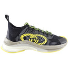Gucci Black Yellow Green Run Sneakers - 37