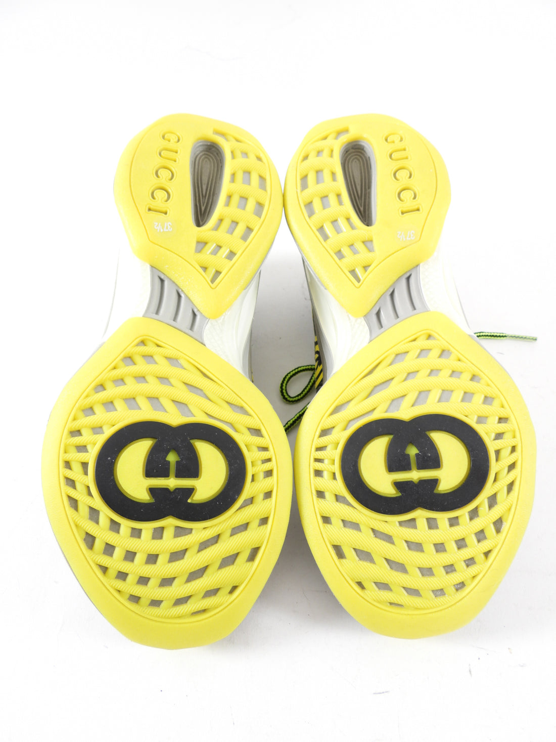 Gucci Black Yellow Green Run Sneakers - 37