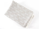 Gucci Monogram Greige Jacquard GG Logo Shawl Scarf