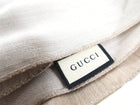 Gucci Monogram Greige Jacquard GG Logo Shawl Scarf