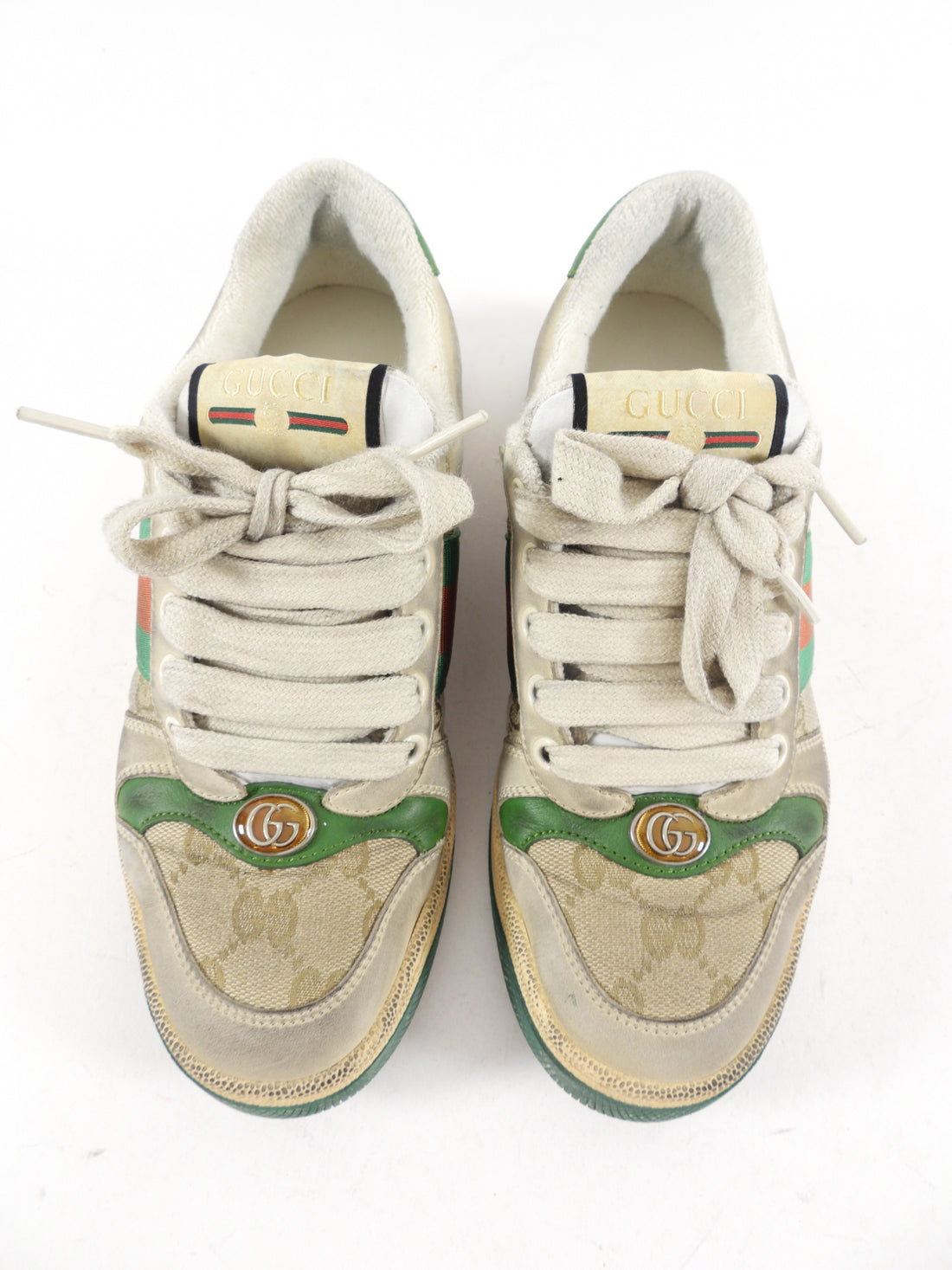 Gucci Screener Sneaker Distressed 34.5 I MISS YOU VINTAGE