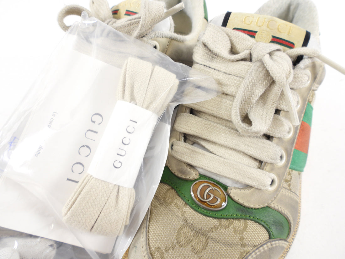 Gucci Screener Sneaker Distressed - 34.5