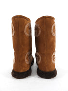Gucci Brown Shearling Monogram Slip on Snow Boot - 37.5