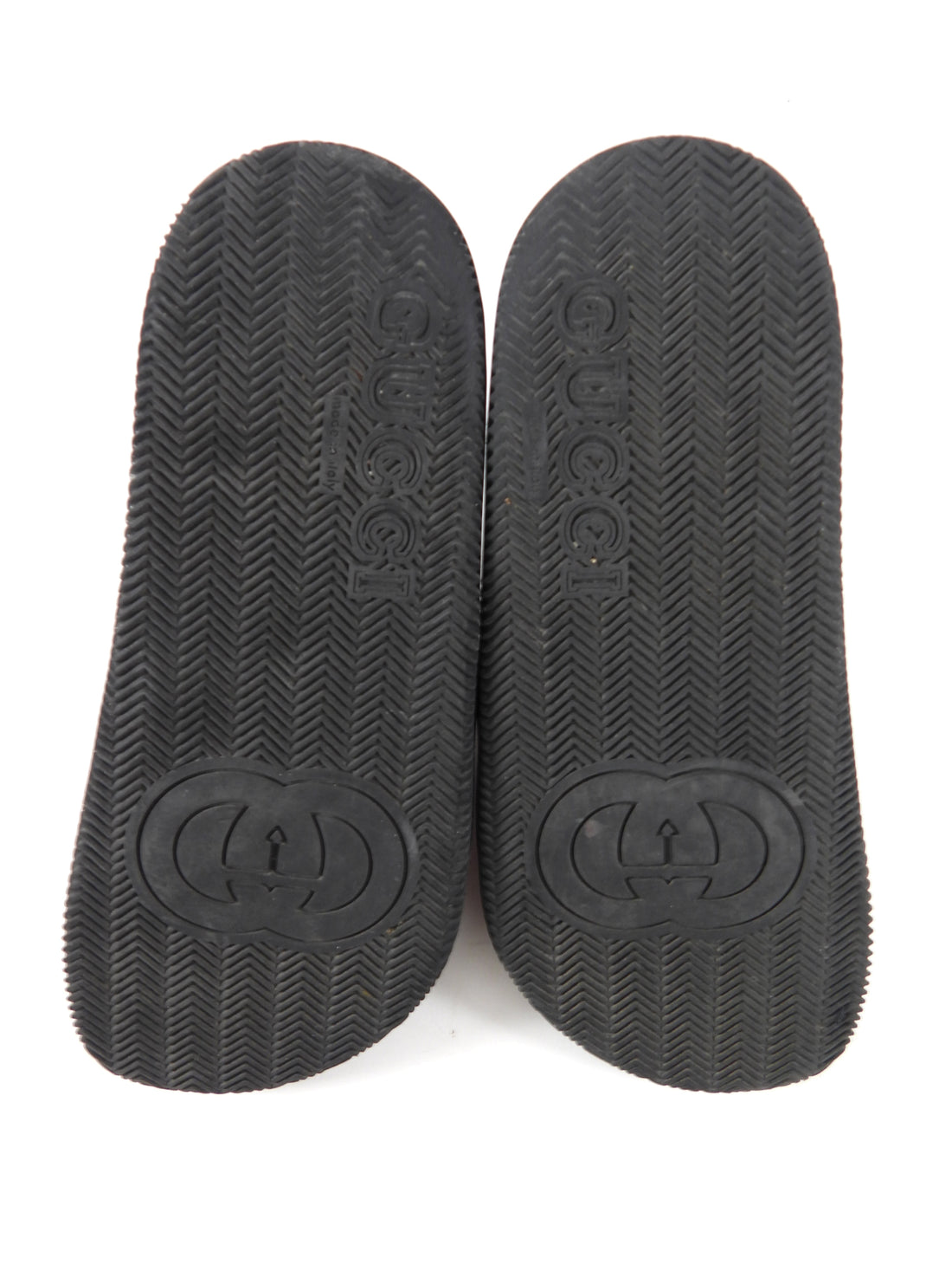 Gucci Red and Green Stripe Criss Cross Rubber Pool Slides - 39