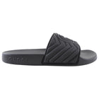 Gucci Black GG Logo Rubber Pool Slides - 36