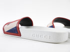 Gucci Red and White Logo Flat Pool Slides - 36