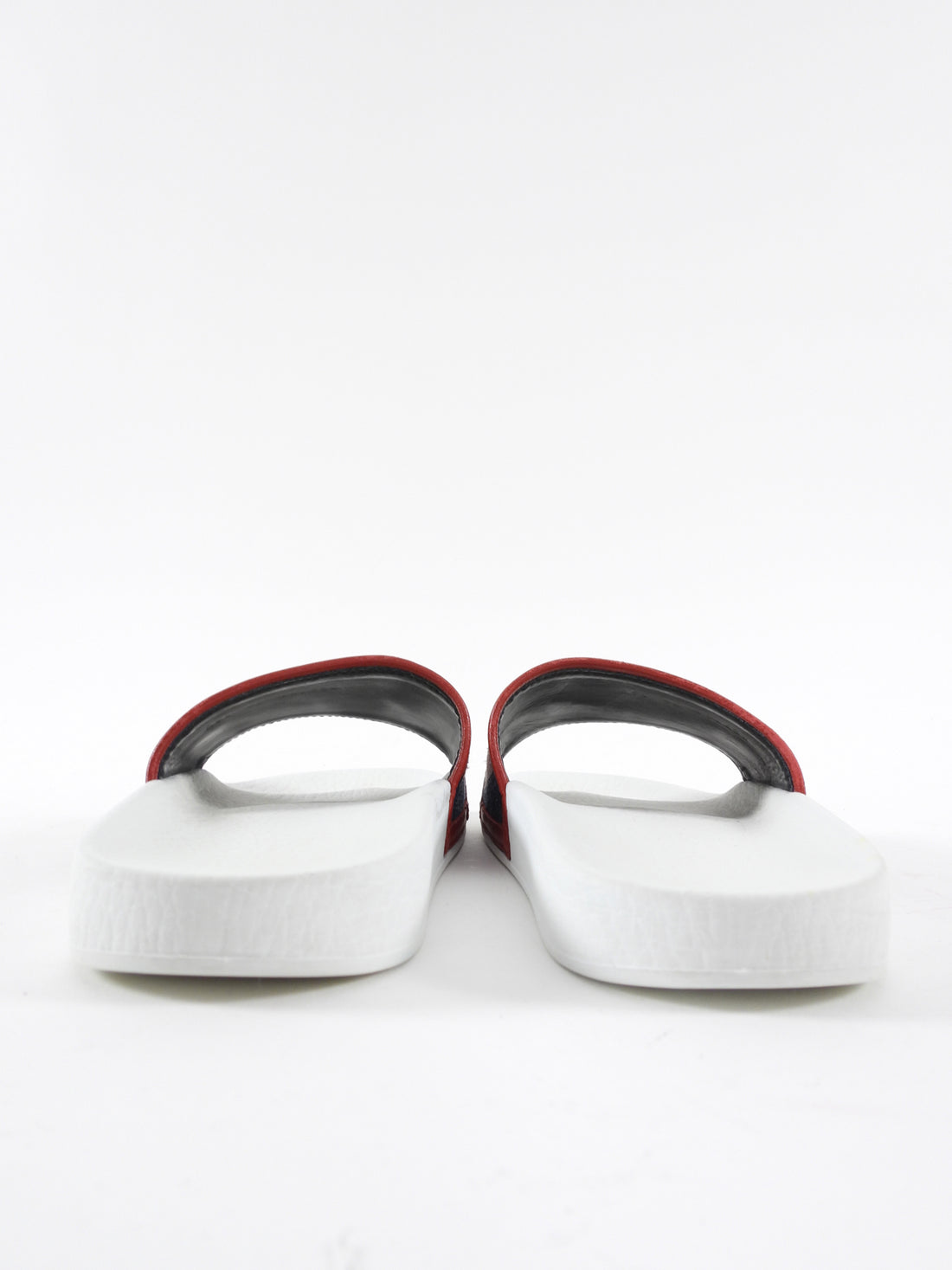 Gucci Red and White Logo Flat Pool Slides - 36