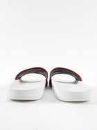 Gucci Red and White Logo Flat Pool Slides - 36