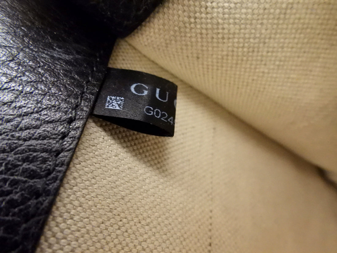 Gucci Black Leather Medium Crystal Dionysus Chain Bag