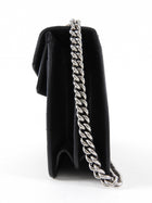 Gucci Black Leather Medium Crystal Dionysus Chain Bag