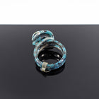 Gucci Sterling Silver Turquoise Enamel Garden Snake Ring - S / 6.5