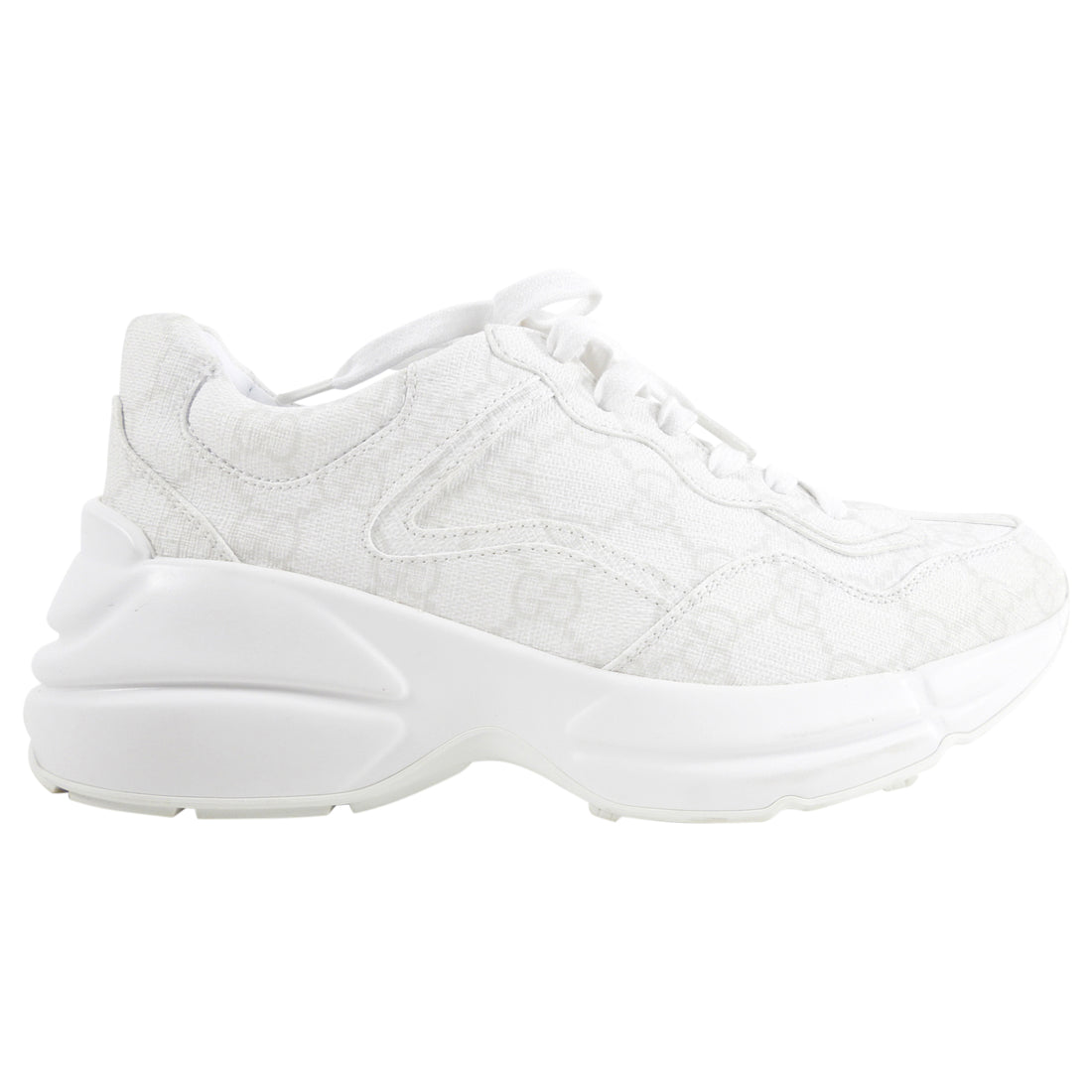 Gucci Rython White Monogram Gucci White Monogram Canvas Rhyton Sneakers - 6 – I MISS YOU VINTAGE